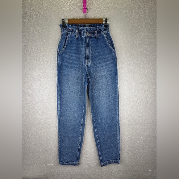 Bdg Urban Outfitters Pull On Mom High-Waisted 100% Cotton Stretch Jeans Size 24 - Picture 2 of 14